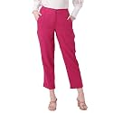 AND Solid Linen Flared Fit Womens Pants