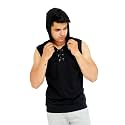 Solid Men Hooded Neck Grey T-Shirt