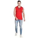 Solid Men Hooded Neck Grey T-Shirt