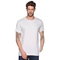 Solid Men Round Neck White T-Shirt