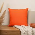 Solid Orange Cotton Cushion Cover Decorative