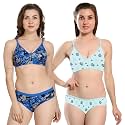 Solid Printed Polka Cotton Bra amp Panty
