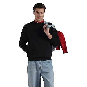 Solid Regular fit Cotton Sweatshirt