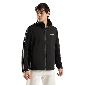Solid Relaxed Fit Polyamide Jacket