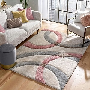 Solid Shaggy Carpets and Rugs for Bedroom