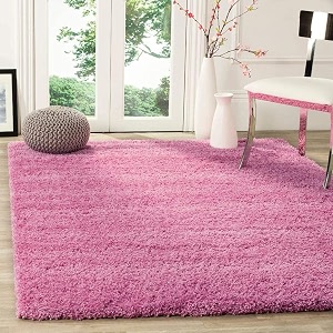 Solid Shaggy Rugs and Carpet for Bedroom