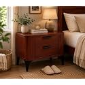 Solid Sheesham Wood Bedside Table for Bedroom