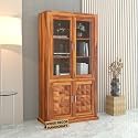 Solid Sheesham Wood Book Shelf with Acrylic