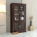 Solid Sheesham Wood Book Shelf with Acrylic
