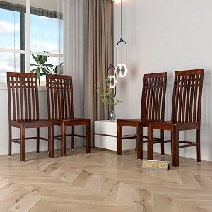Solid Sheesham Wood Dining Chair Set of