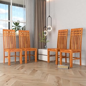 Solid Sheesham Wood Dining Chair Set of