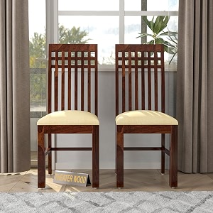 Solid Sheesham Wood Dining Chair Set of