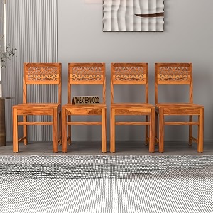 Solid Sheesham Wood Dining Chair Set of