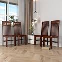 Solid Sheesham Wood Dining Chair Set of