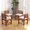 Solid Sheesham Wood Dining Chair Set of