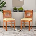 Solid Sheesham Wood Dining Chair Set of