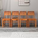 Solid Sheesham Wood Dining Chair Set of