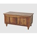Solid Sheesham Wood Hand Crafted Wooden Trunk Box Wooden Box Storage for Bed Room And Living Room Furniture (Natural Walnut)