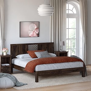 solid sheesham wood queen size bed without storage for bedroom  rosewood palang bed living room  wooden double bed cot for home hotel queen size walnut