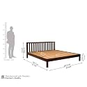 SUNCOM Solid Sheesham Wood Queen Size Bed Without Storage for Bedroom - Wooden Queen Size Cot Bed for Home - Handcrafted Furniture Platform Double Bed (Walnut Finish)