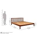 SUNCOM Solid Sheesham Wood Queen Size Bed Without Storage for Bedroom - Wooden Queen Size Cot Bed for Home - Handcrafted Furniture Platform Double Bed (Honey Finish)