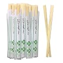 Solid No Splinter Chopsticks 40 pairs | Individually Wrapped Disposable Wooden Chopstick | Best for Sushi &amp; Asian Dishes