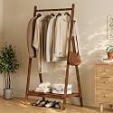 Solid Wood Foldable Garment Rack, 32-Inch, Walnut