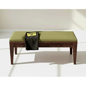 solid wood seating bench for indoor and outdoor uses l bench for daining room balcouny office gym garden l easy diy walnut finish 44x14x18 inch