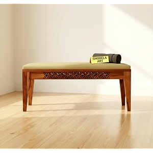 solid wood seating bench for indoor and outdoor uses l bench for daining room balcouny office gym garden l easy diy l teak finish l 44x w14x h 18 inch
