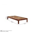 SUNCOM Sheesham Wood Bed Without Storage for Bedroom - Single Bed Wooden for Home Furniture - Solid Wood Single Size Cot Palang Wooden Bed (Honey Finish) (Chosen-Honey, Single (6X3))