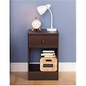 Solid Wood Table with 1 Drawer and 1 Self Storage, Side Table, Night Stand Wooden Side Table (Finish Color - Brown 1 D)