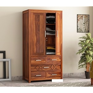 Solid Wooden Wardrobe for Clothes Solid