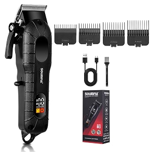 solimpia ht-671 salon series professional digital display cordless hair clipper electric hair cutter kit wireless hair grooming trimmers set li-ion battery 1200mah 180 minutes runtime black a