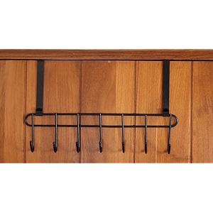 solitude multi - alloy steel functional heavy duty stainless steel over the door hook hanger organizer wall hook rack no drilling required black pack of 1