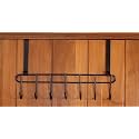Solitude Multi - Alloy Steel Functional Heavy Duty Stainless Steel Over The Door Hook Hanger Organizer, Wall Hook Rack, No Drilling Required (Black, Pack of 1)