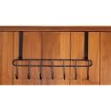 Solitude Pack of 3 Multi - Alloy Steel Functional Heavy Duty Stainless Steel Over The Door Hook Hanger Organizer, Wall Hook Rack, No Drilling Required (Black)