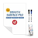 Solo Reusable Whiteboard A3 – Self-Adhesive for Smooth Surface, Washable &amp; Restickable 100s of Times, No Wall Damage – Includes 2 Markers &amp; Duster – 1st in India for Office &amp; College Use