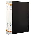 Solo 2-D A4 Ring Binder File Folder | Office Document Organizer with Inside Pocket, Presentation Display Plastic File for Certificates, Portfolio, Papers &amp; Projects (Black, Pack of 1 (250 Sheets))