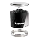 Solo Stove Bonfire Amazon Exclusive | Smokeless Fire Pit Bundle with Stand, Lid, Shelter & Ash Pan | Ideal for 4–6 People | Stainless Steel Wood Burning Camping Pit – 19.5" Wide, 34lbs