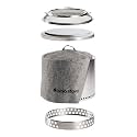 Solo Stove Bonfire Backyard Bundle 2.0 | with Bonfire Smokeless Fire Pit, Stand, Shield, Shelter, Lid, Portable for Wood Burning, Removable Ash Pan, Stainless Steel, H: 16.75in x Dia: 19.5in, 28.25lbs