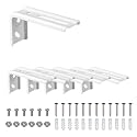 SOLOKOS 6 Pack Heavy Duty Wall Brackets for Ceiling Curtain Track, White
