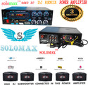solomax Colour DJ AMPLIFFIER 003 Bluetooth Full Black Digital Stereo with BT/USB//SD Card/FM/AUX 5000 W AV Power Amplifier (Black) 160 W AV Power Amplifier