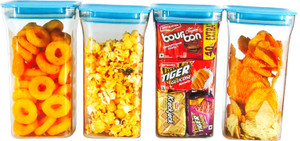 solomon plastic grocery container  - 1100 ml pack of 4 blue