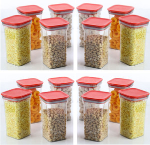 solomon plastic grocery container  - 1100 ml pack of 16 red
