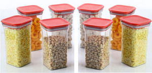 solomon plastic grocery container  - 1100 ml pack of 8 red