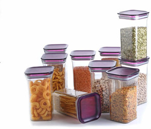 solomon plastic grocery container  - 1100 ml pack of 10 purple