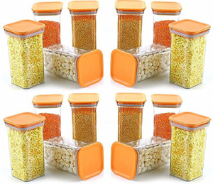 solomon plastic grocery container  - 1100 ml pack of 16 orange