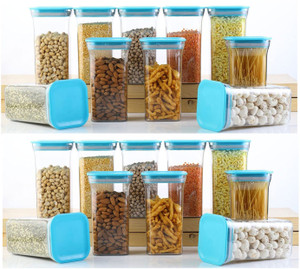 solomon plastic grocery container  - 1100 ml pack of 20 blue