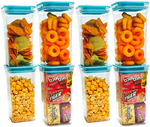 solomon plastic grocery container  - 1100 ml pack of 8 blue
