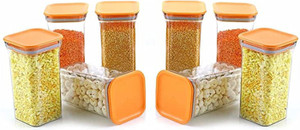 solomon plastic grocery container  - 1100 ml pack of 8 orange